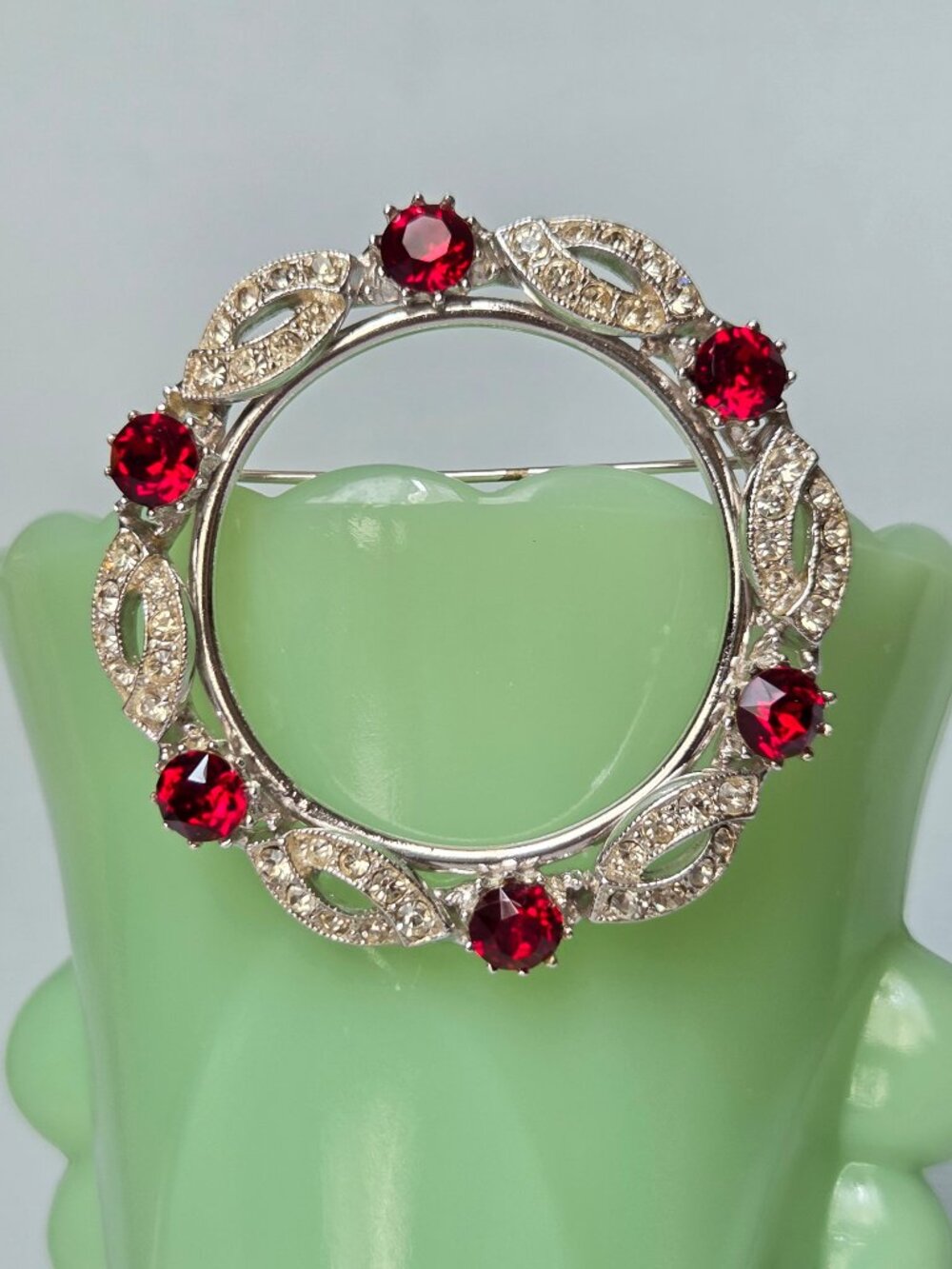 Vintage ORA Circle Wreath Brooch